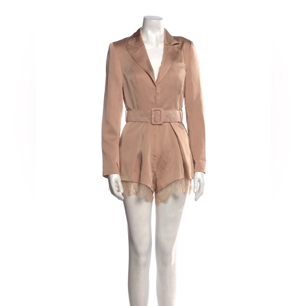 Self Portrait Taupe Romper Playsuit US Sz 10, UK 14
